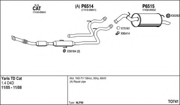 FENNO TO741 Exhaust System